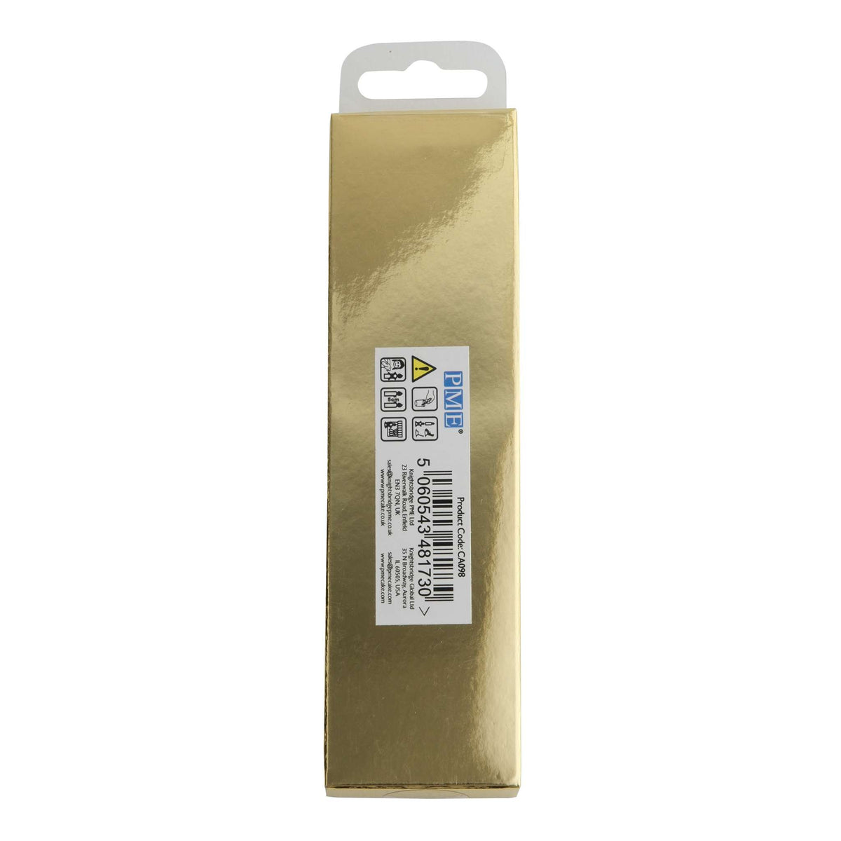Kerzen - Weiß mit Gold Glitter Extra Hoch mit Haltern Pk/16 (18cm / 7")