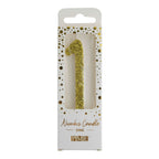 Goldene Glitter-Zahl-Kerze 1