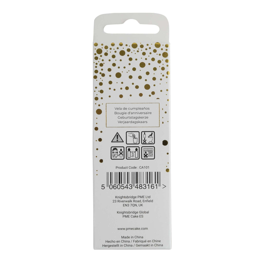 Gold Glitter Number One Candle