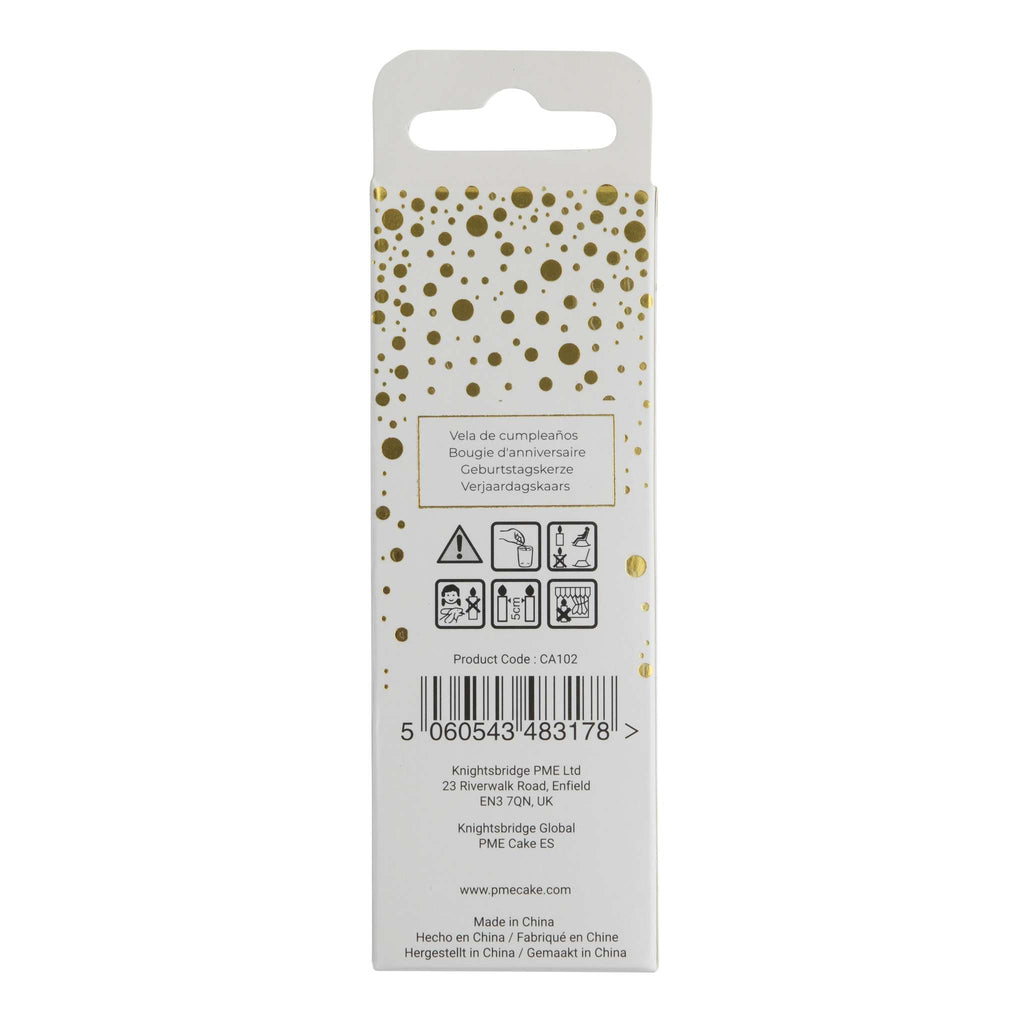 Gold Glitter Number Two Candle