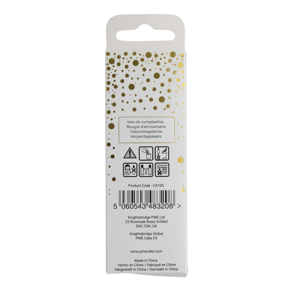 Goldene Glitter-Zahl-Kerze 5