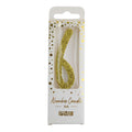 Gouden Glitter Cijferkaars 6