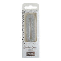 Zilveren Glitter Nummer Kaars 0