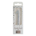 Silver Glitter Number One Candle