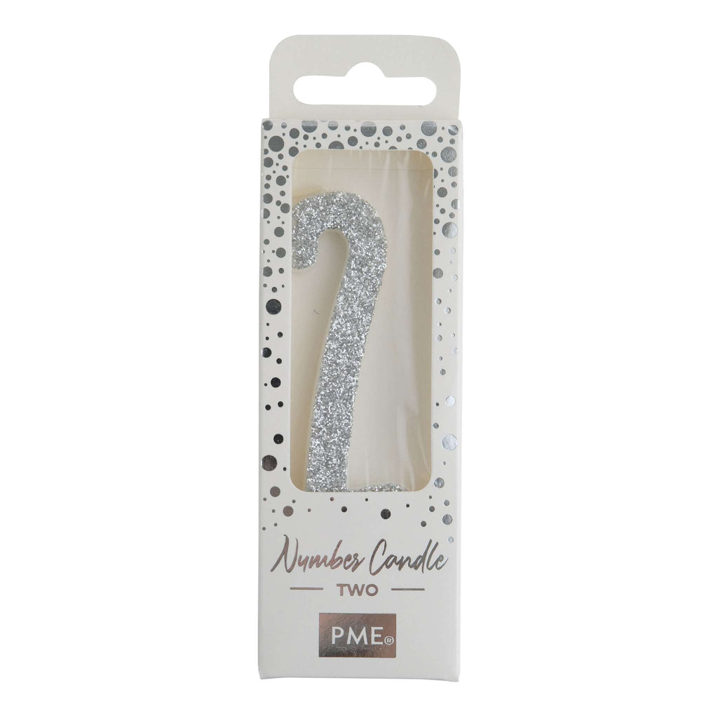 Bougie à Paillettes Argentées 2