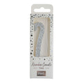 Bougie à Paillettes Argentées 2