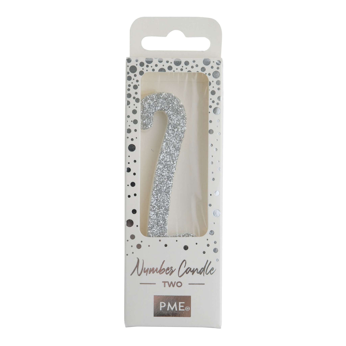 Bougie à Paillettes Argentées 2