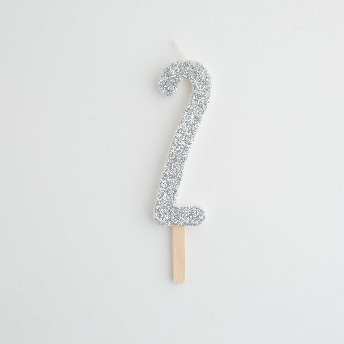 Bougie à Paillettes Argentées 2