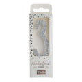 Silver Glitter Number Three Candle
