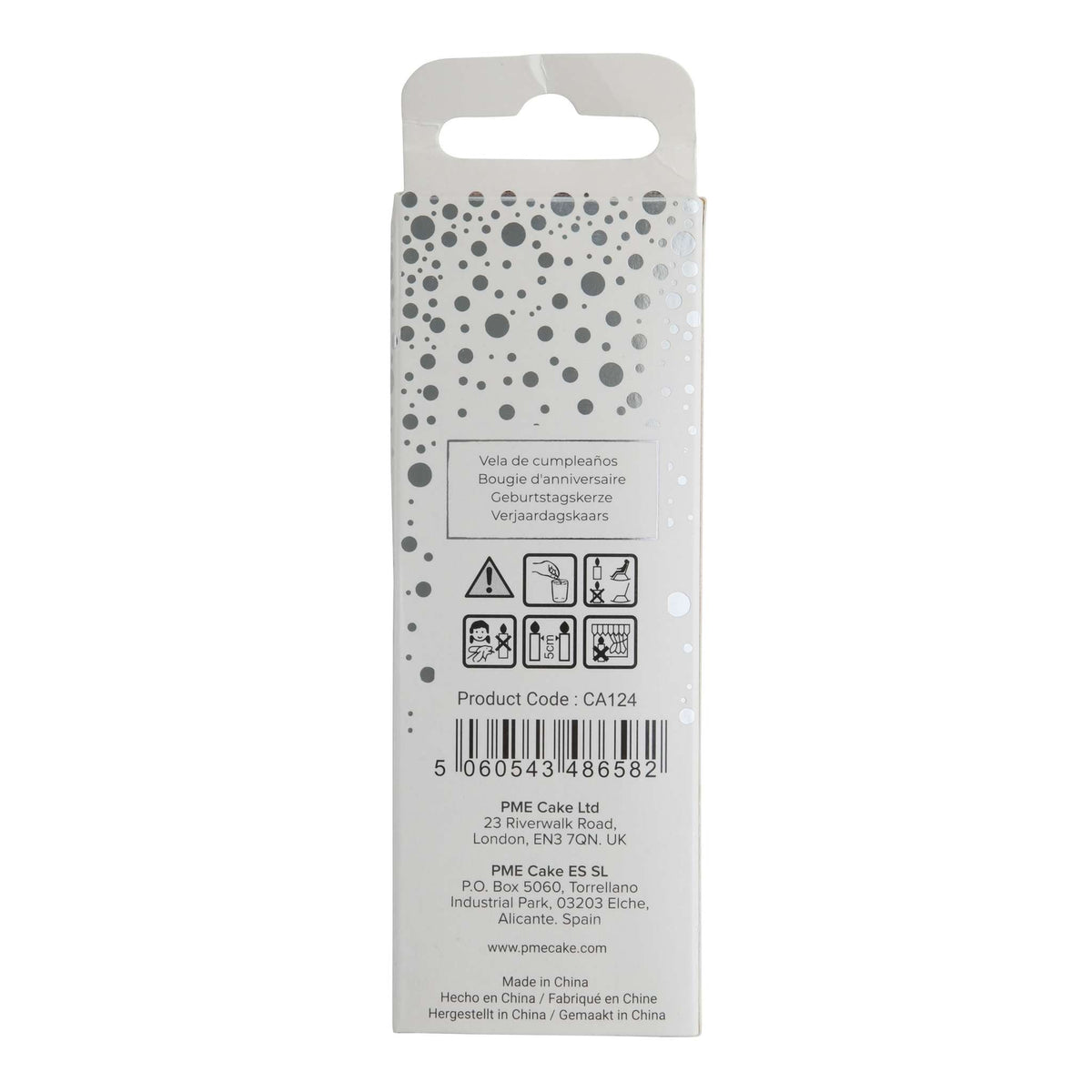 Zahlenkerze Glitter Silber 4