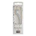 Zilveren Glitter Nummer Kaars 5