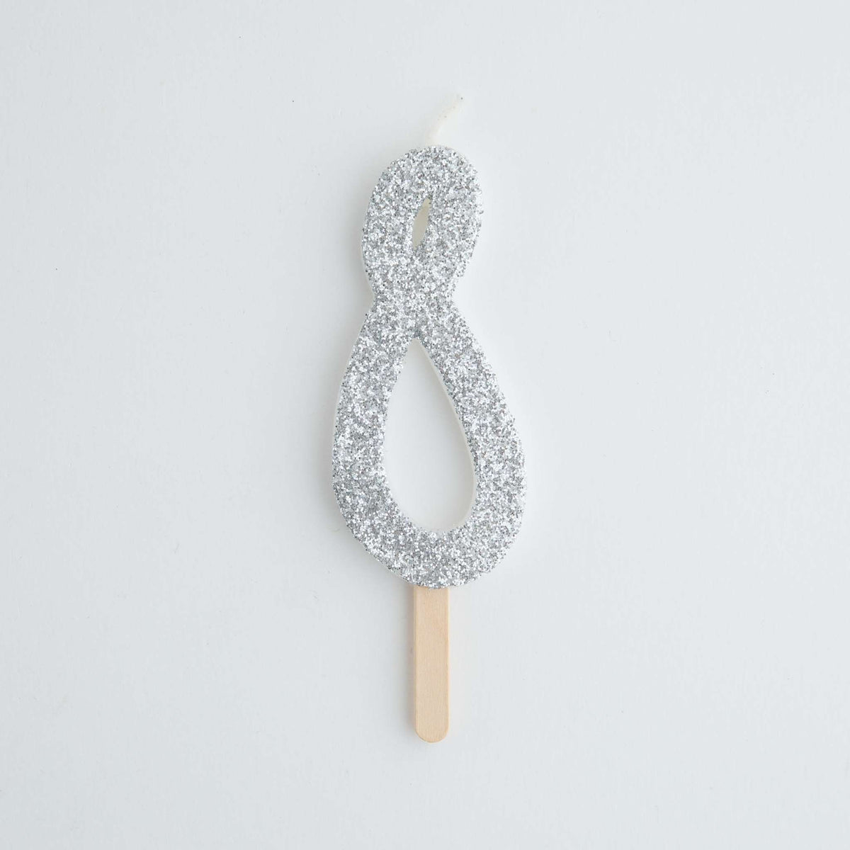 Bougie à Paillettes Argentées 8