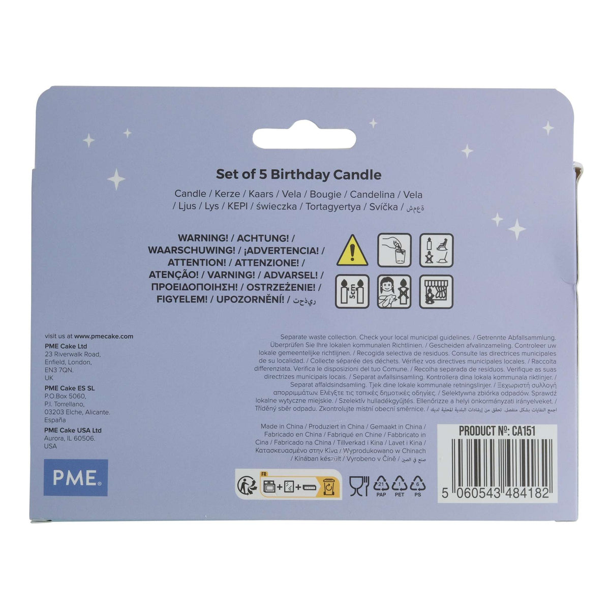 Kaarsenset - Prinses - 5 stuks
