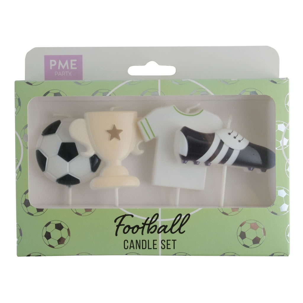 Football Candles Set Of 4