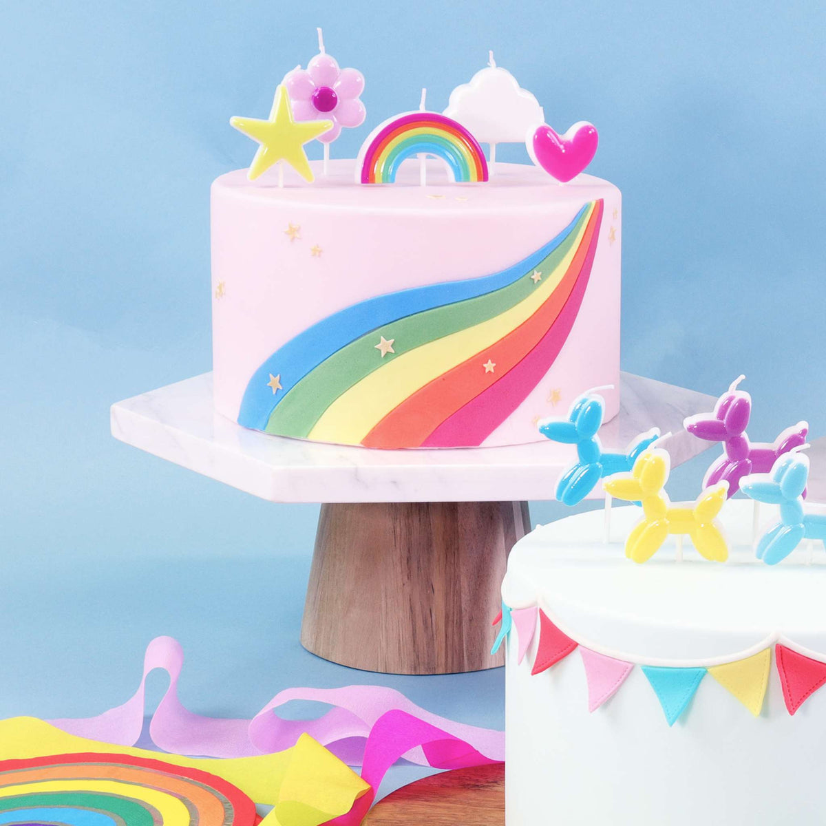 Rainbow Candles Set Of 5