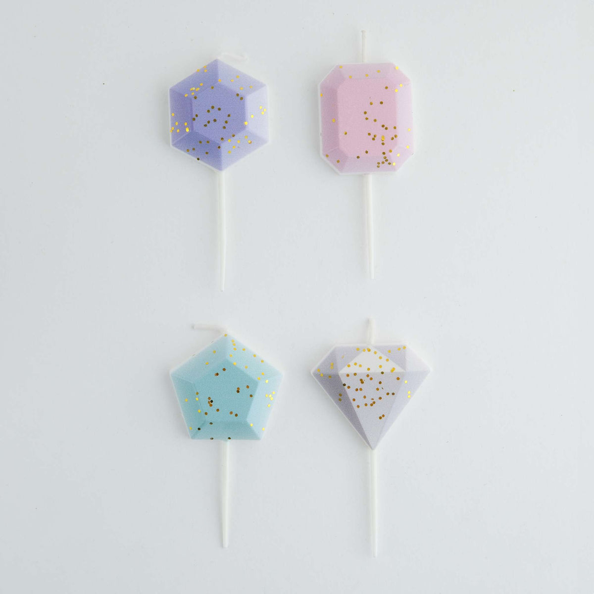 Gem Stone Candles Set Of 4