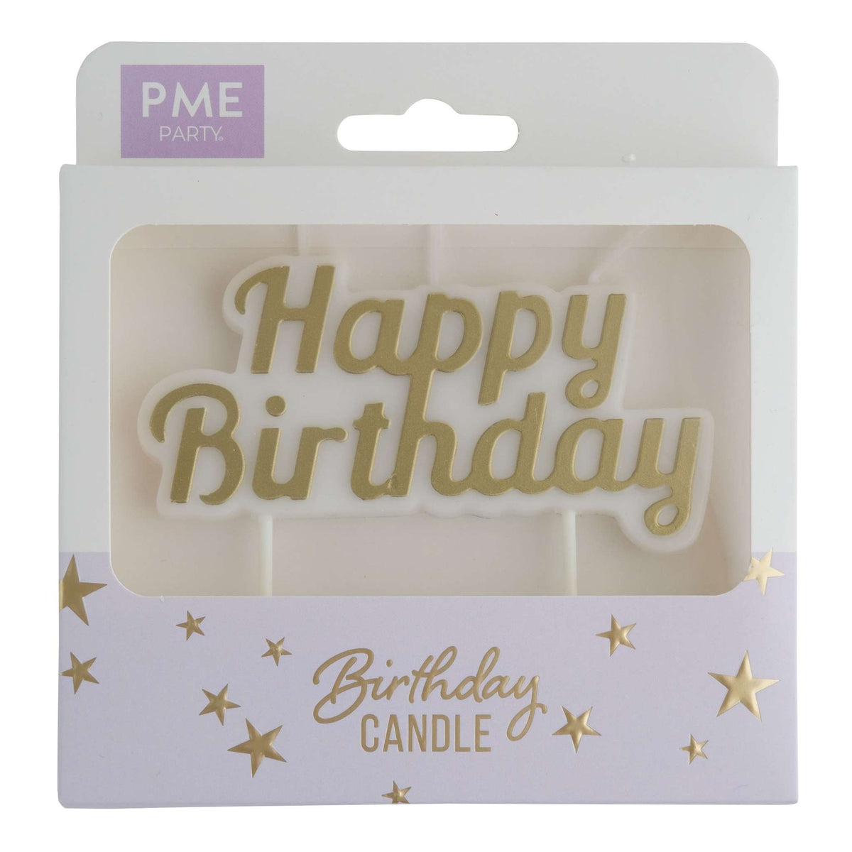 Adorno para Vela - Feliz Cumpleaños Oro