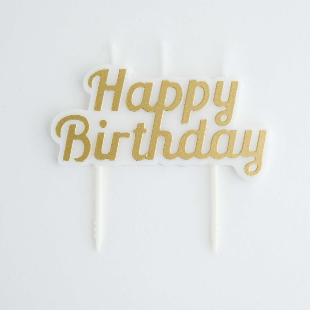 Adorno para Vela - Feliz Cumpleaños Oro
