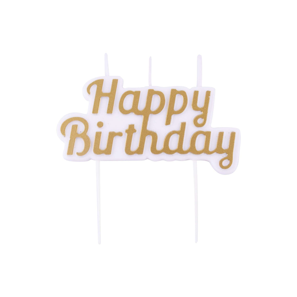 Adorno para Vela - Feliz Cumpleaños Oro