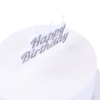 Adorno para Vela - Feliz Cumpleaños Plata