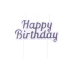 Adorno para Vela - Feliz Cumpleaños Plata