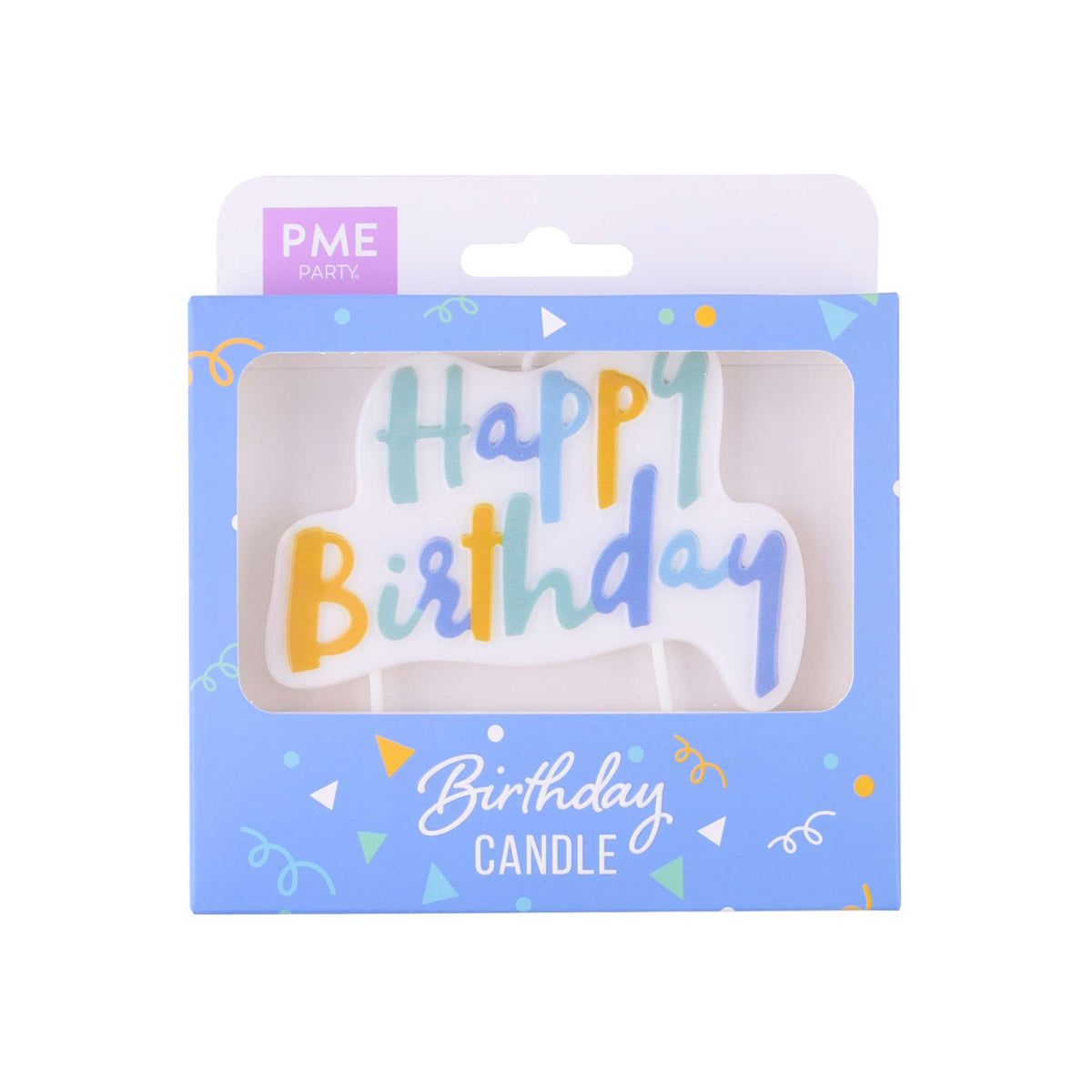 Adorno para Vela - Vela de Cumpleaños Pastel Azul
