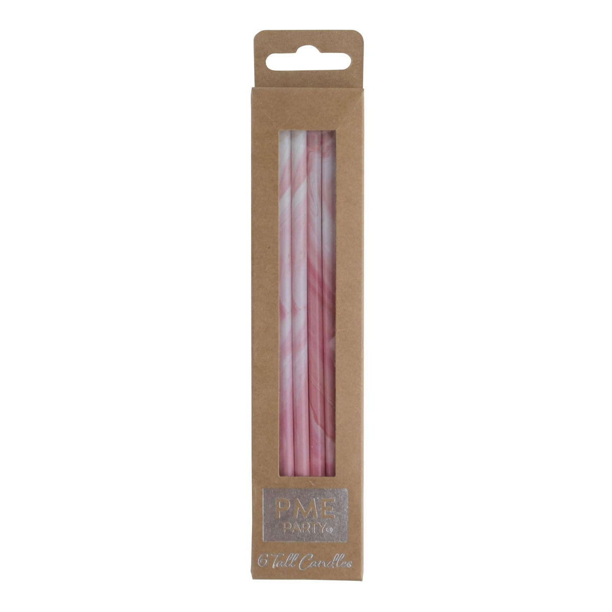 Velas Altas - Mármol Rosa Pk/6