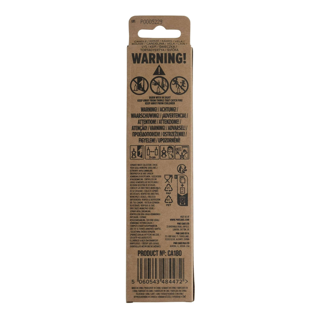 Bougies Hautes - Paillettes Argent Pqt/16