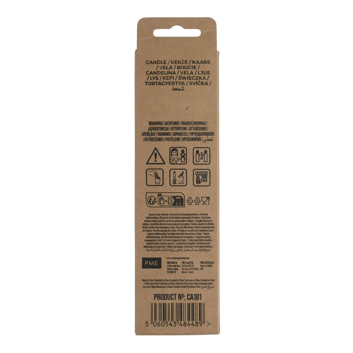 Rose Gold Glitter Tall Candles Set Of 16