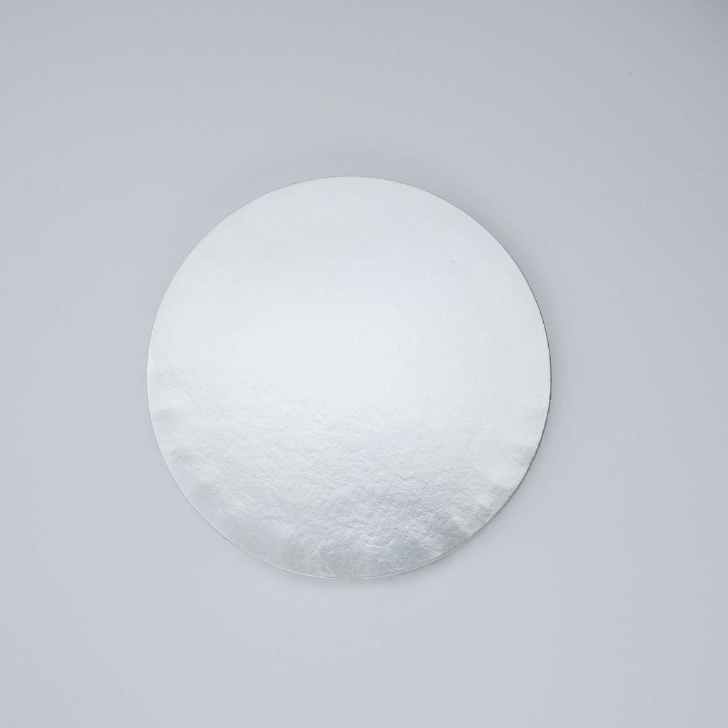 Cake Board redonda para Tarta con bordes lisos, Plata (8" / 20cm)