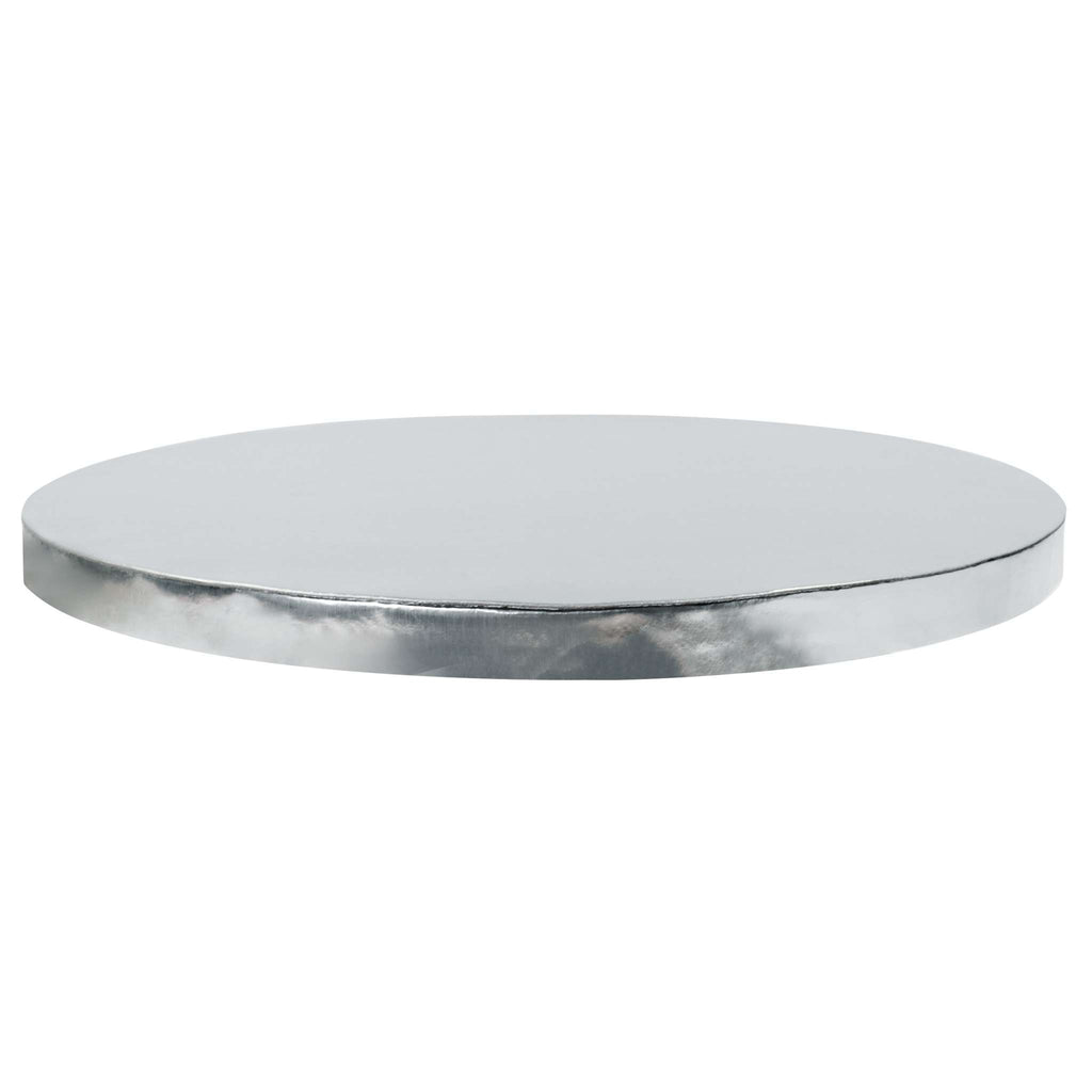 Cake Board redonda para Tarta con bordes lisos, Plata (8" / 20cm)
