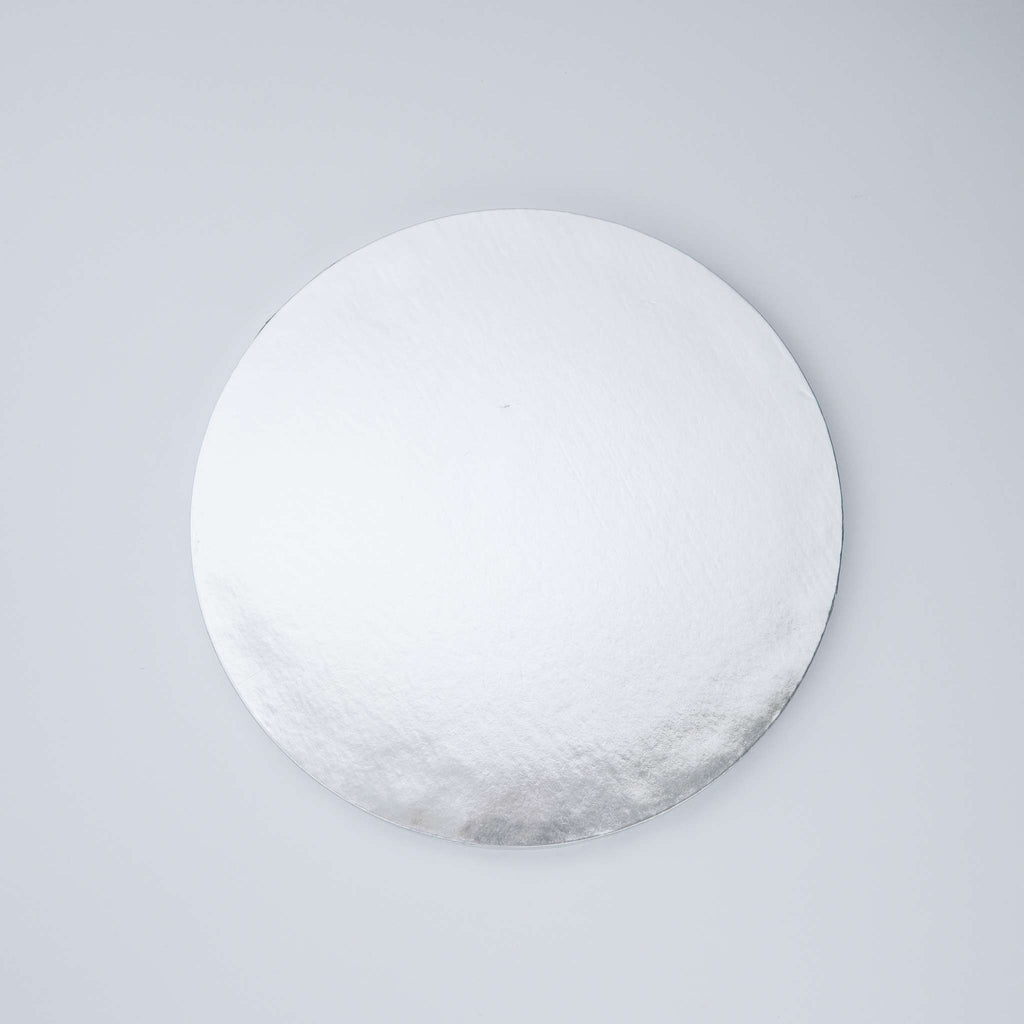 Cake Board redonda para Tarta con bordes lisos, Plata (10" / 25cm)