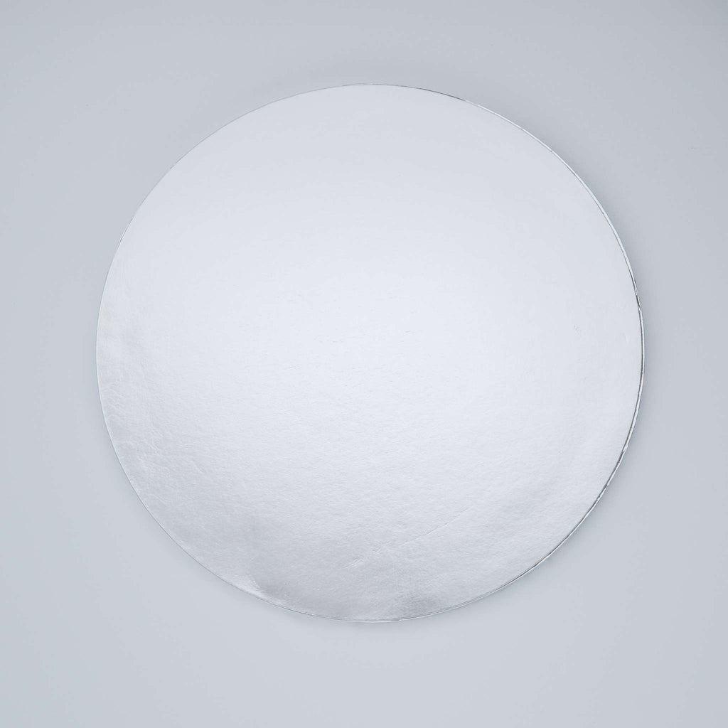 Plateaux à gâteau Ronds avec bordure lisse, Argentée (12" / 30cm)