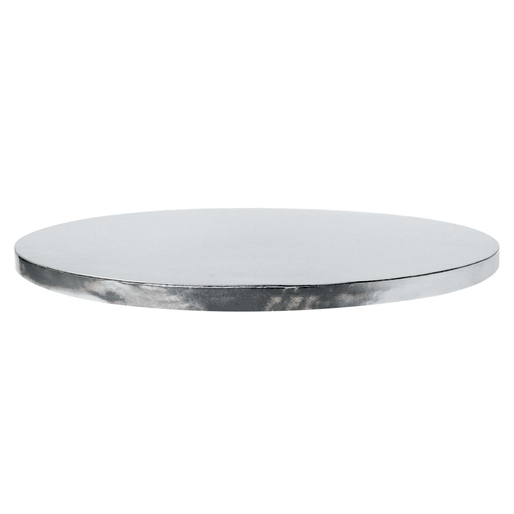 Plateaux à gâteau Ronds avec bordure lisse, Argentée (12" / 30cm)