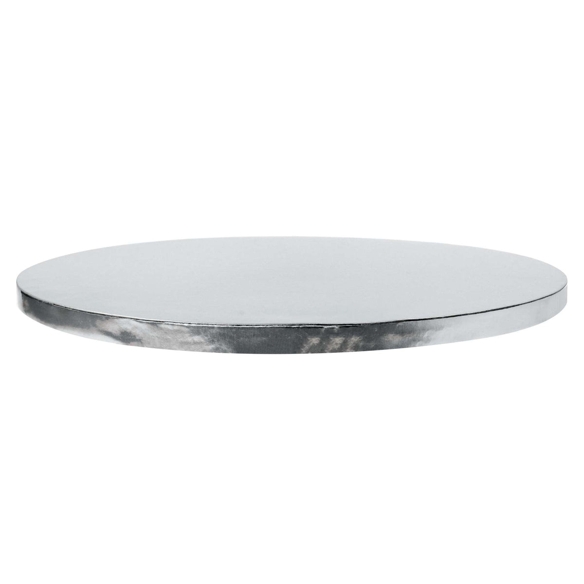 Runde Kuchenplatte mit Glatter Rand, Silber (12" / 30cm)
