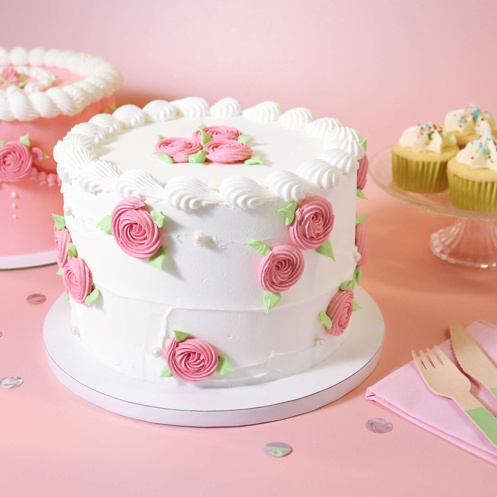 Cake Board redonda para Tarta con bordes lisos, Blanco (14" / 35cm)