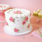Cake Board redonda para Tarta con bordes lisos, Blanco (14" / 35cm)