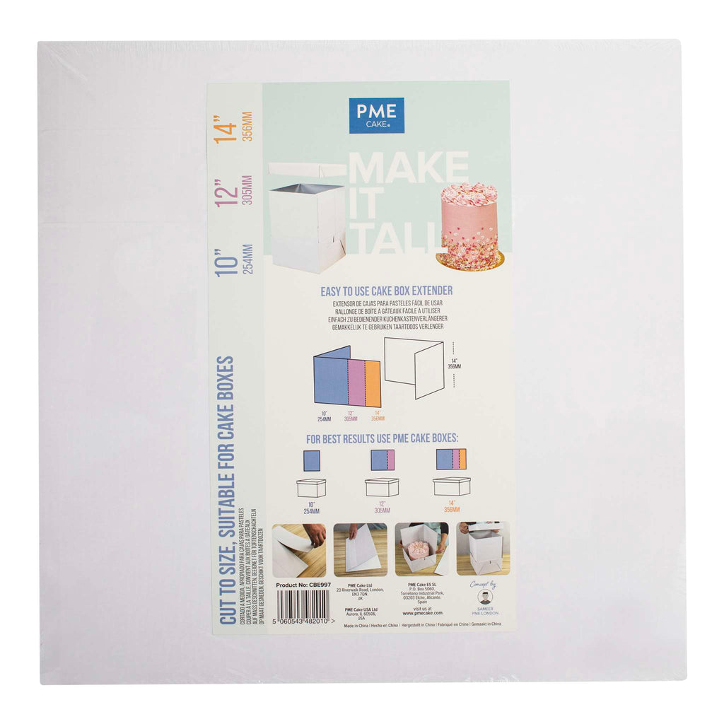 Make It Tall Cake Box Extender (For Use With 10, 12, 14" / 254, 305, 356mm Cake Boxes)