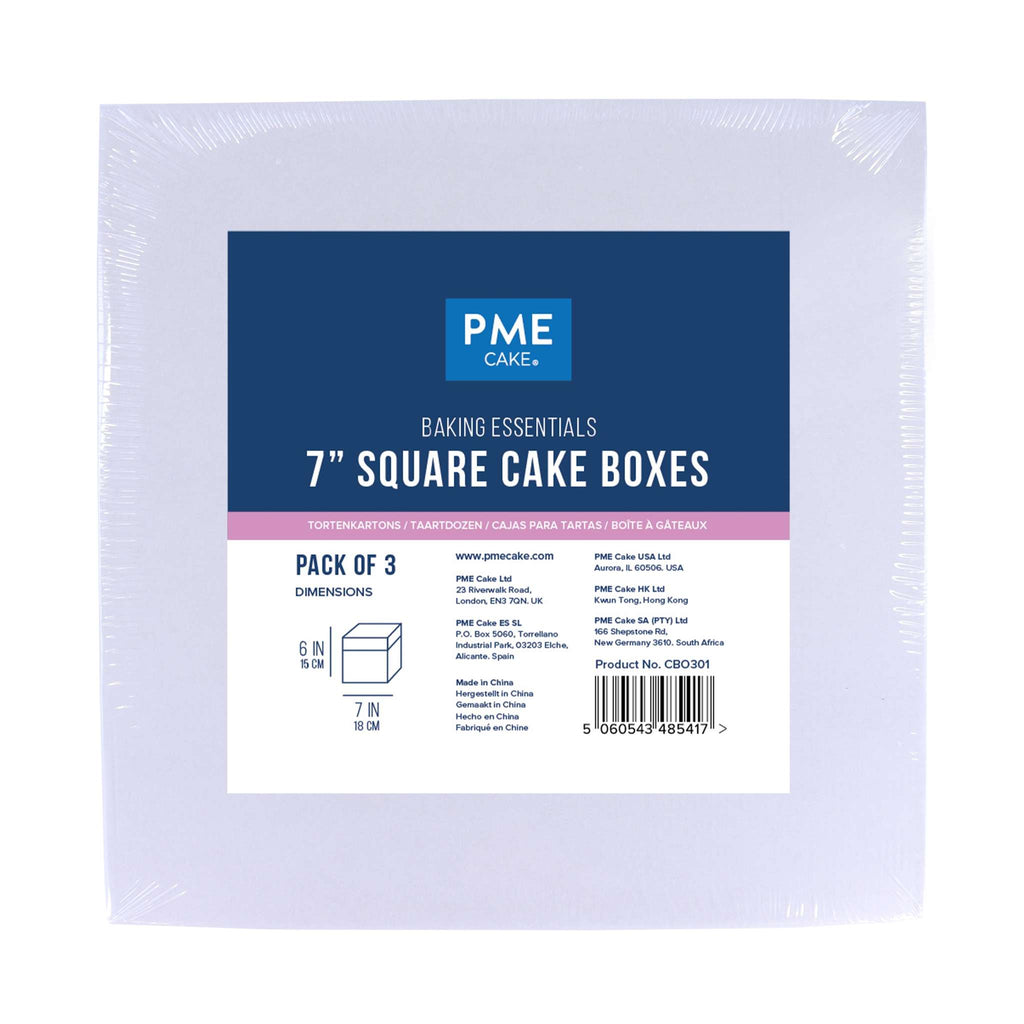 Value Cake Box (178 x 178 x 152 / 7 x 7 x 6”), Set of 3