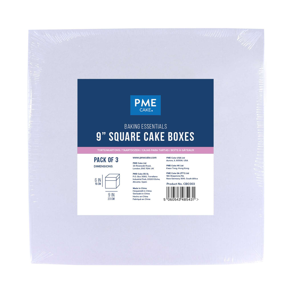 Value Cake Box (229 x 229 x 152 / 9 x 9 x 6”), Set of 3