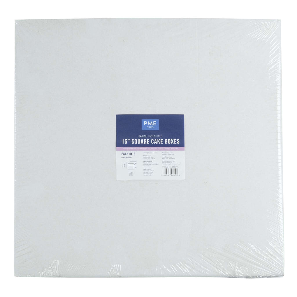 Backzubehör Kuchenbox (381 x 381 x 152mm / 15 x 15 x 6"), 3er-Set