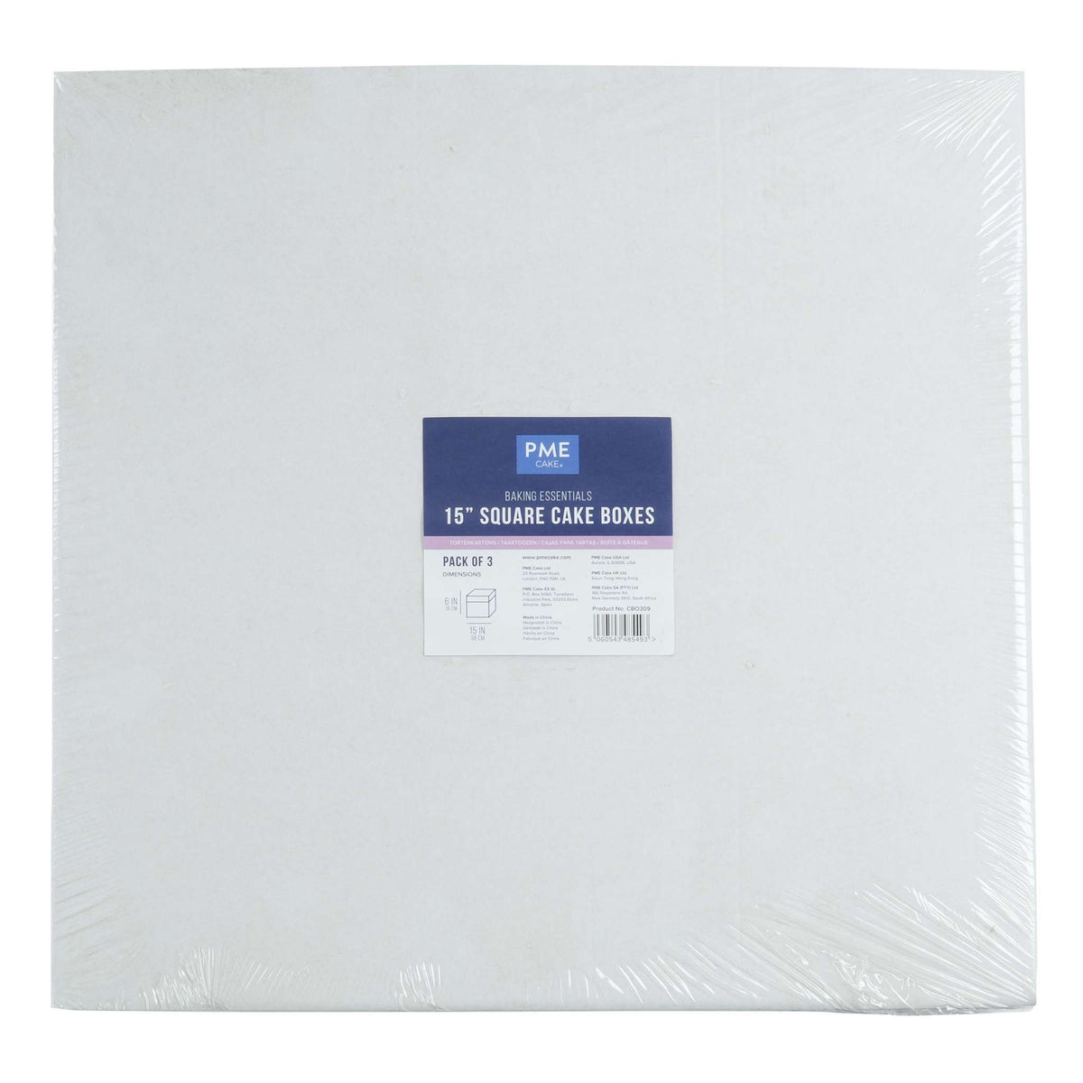 Value Cake Box (381 x 381 x 152mm / 15 x 15 x 6”), Set of 3