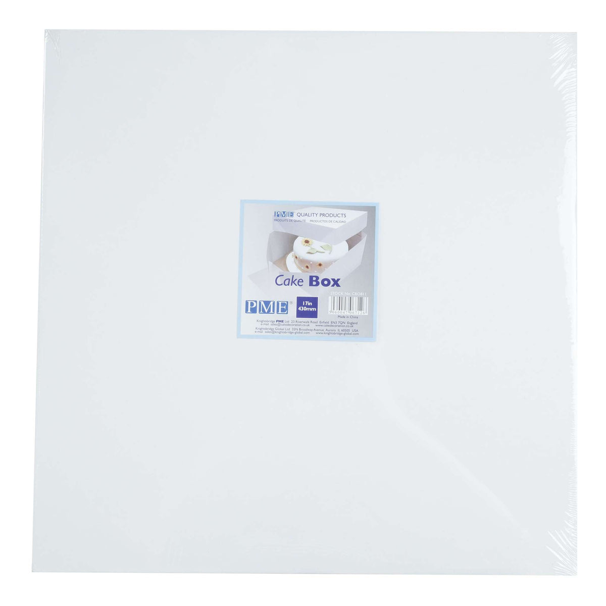 Square Premium Heavy Duty Cake Box (17" / 43cm)