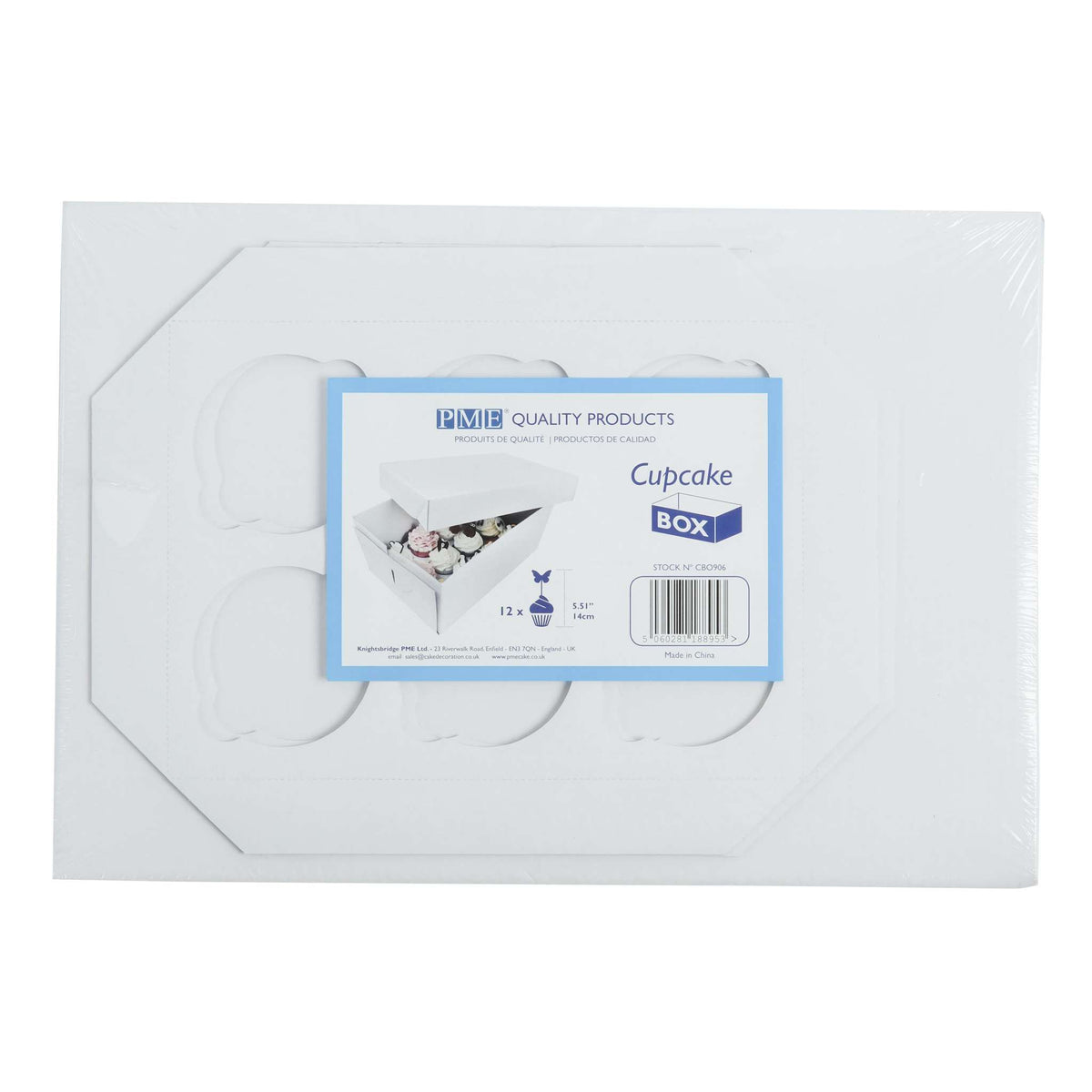 Caja para Cupcakes 12 Unidades, Alta 140mm (5,5 Pulgadas)