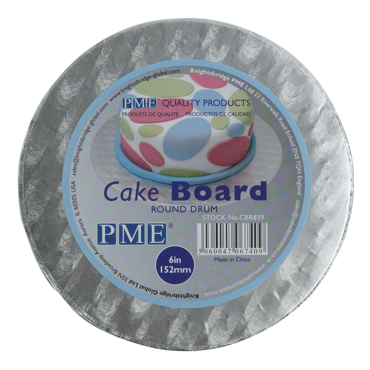 Round Premium Heavy Duty Cake Board (6" / 15.2cm)