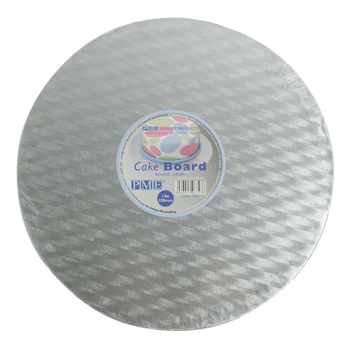 Cake Drum Redondo para Tarta de 33cm (13 Pulgadas), Grosor 11mm