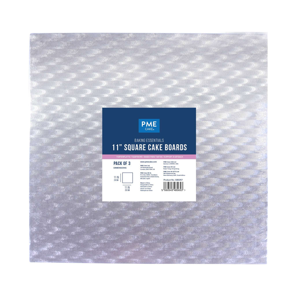 Value Square Cake Board (279mm / 11”), Set of 3