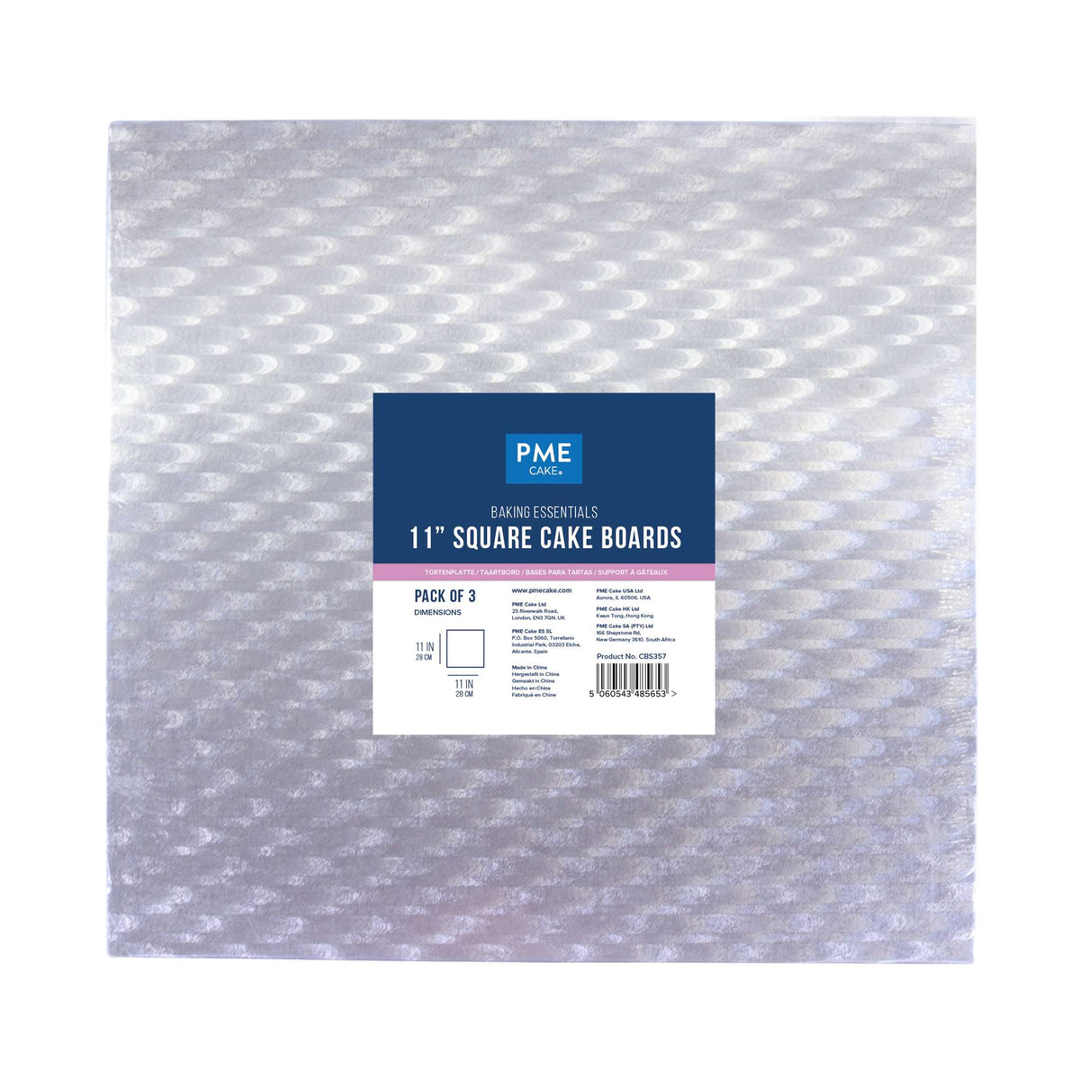 Value Square Cake Board (279mm / 11”), Set of 3