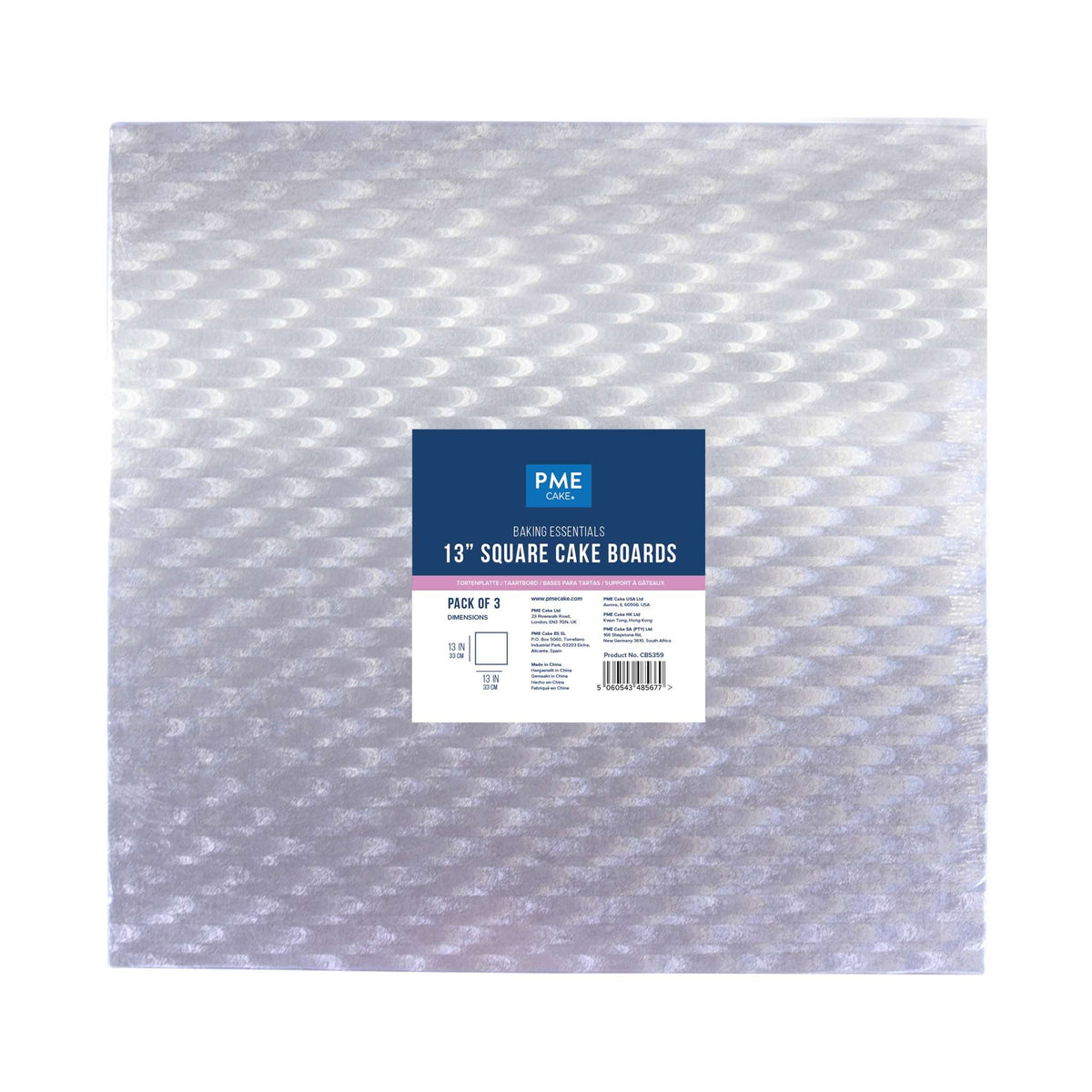 Bases para Tartas Cuadradas Baking Essentials (330mm / 13"), Set de 3