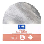 Round Wrapped Edge Silver Cake Boards - Pk/10 (20cm / 8in)
